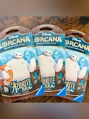 3 Disney Lorcana Azurite Sea BOOSTER Packs